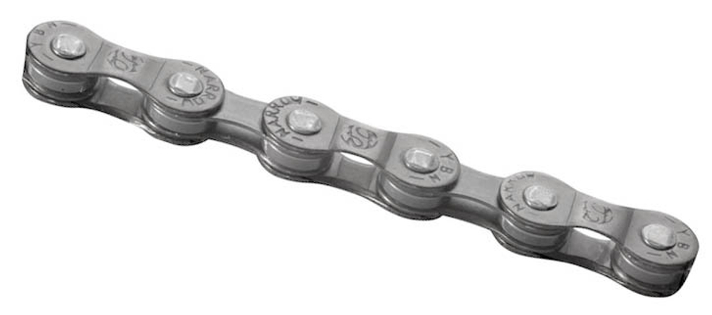 Цепь 7-8 скор. 1/2"x3/32",  114 зв, нержавеющее покрытие, серая, инд уп S52RB