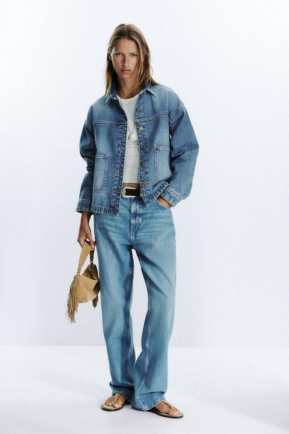 ZARA МИНИ-СУМКА ИЗ СПИЛКА С БАХРОМОЙ, ПЕСОЧНЫЙ/КОРИЧНЕВЫЙ