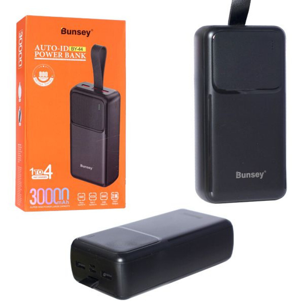 Портативный аккумулятор BUNSEY BY-44 30000 mAh (черный)