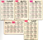 № 48 Набор из 5 стерео Календариков. Мультфильмы СССР 1989 г.