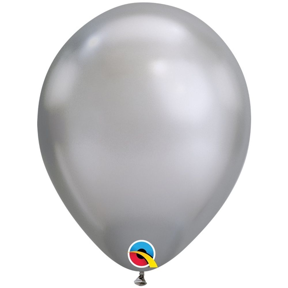 Воздушные шары Qualatex, Хром серебро, 25 шт. размер 11&quot; #1102-1442