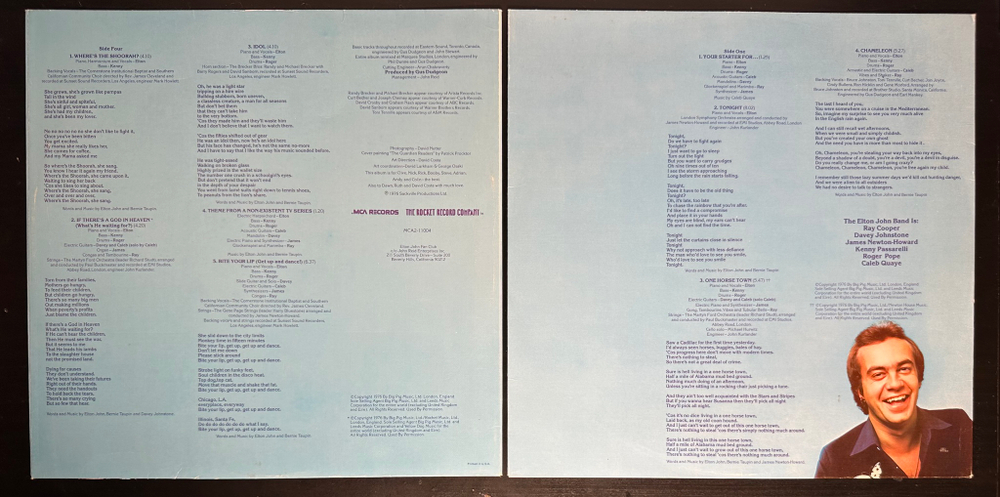 Elton John ‎– Blue Moves 2LP (США 1976г.)