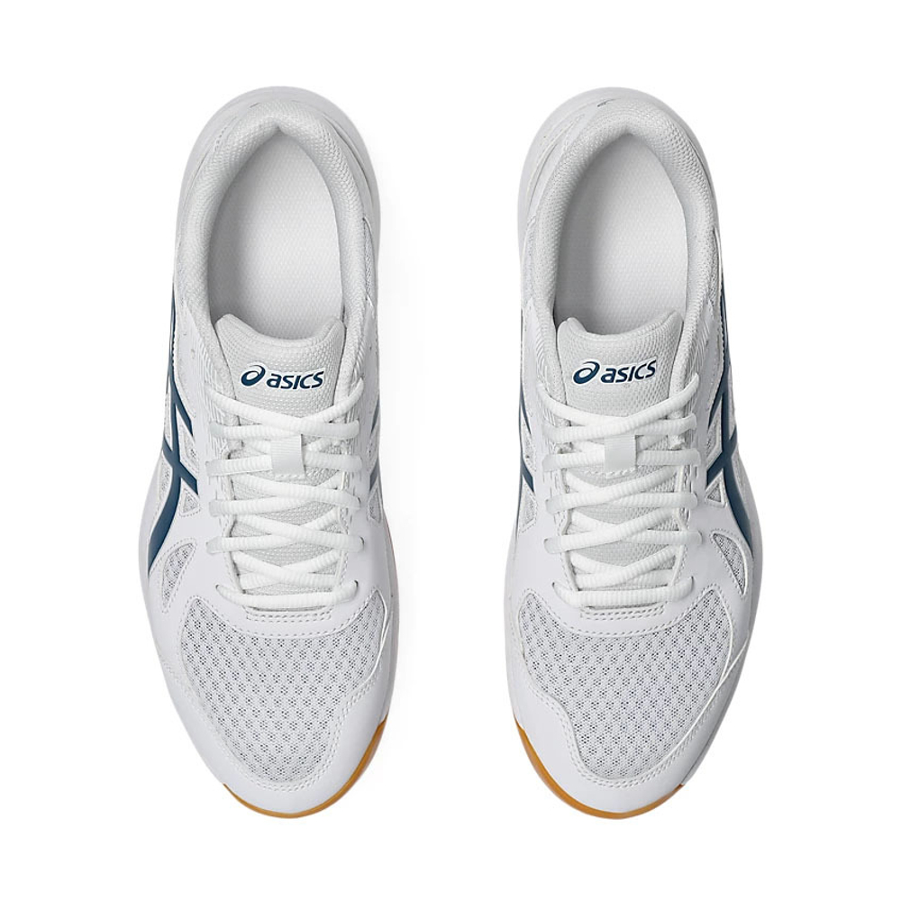 Кроссовки волейбольные мужские ASICS Upcourt 6 1071A104 100, р.12 (рос.45), бело-синий