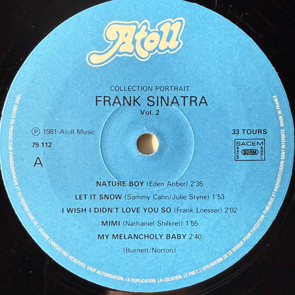 Frank Sinatra ‎– Collection Portrait De Vol. 2 (Франция 1981г.)