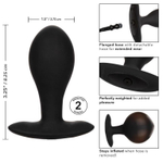 Черная расширяющаяся анальная пробка Weighted Silicone Inflatable Plug Large - 8,25 см. (Цвет: черный)
