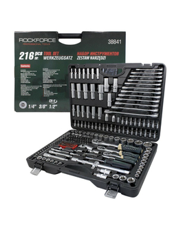 Набор инструментов 216пр. 1/4''3/8''1/2''(6гр.)(4-32мм) RockForce##Rock FORCE RF-38841-5