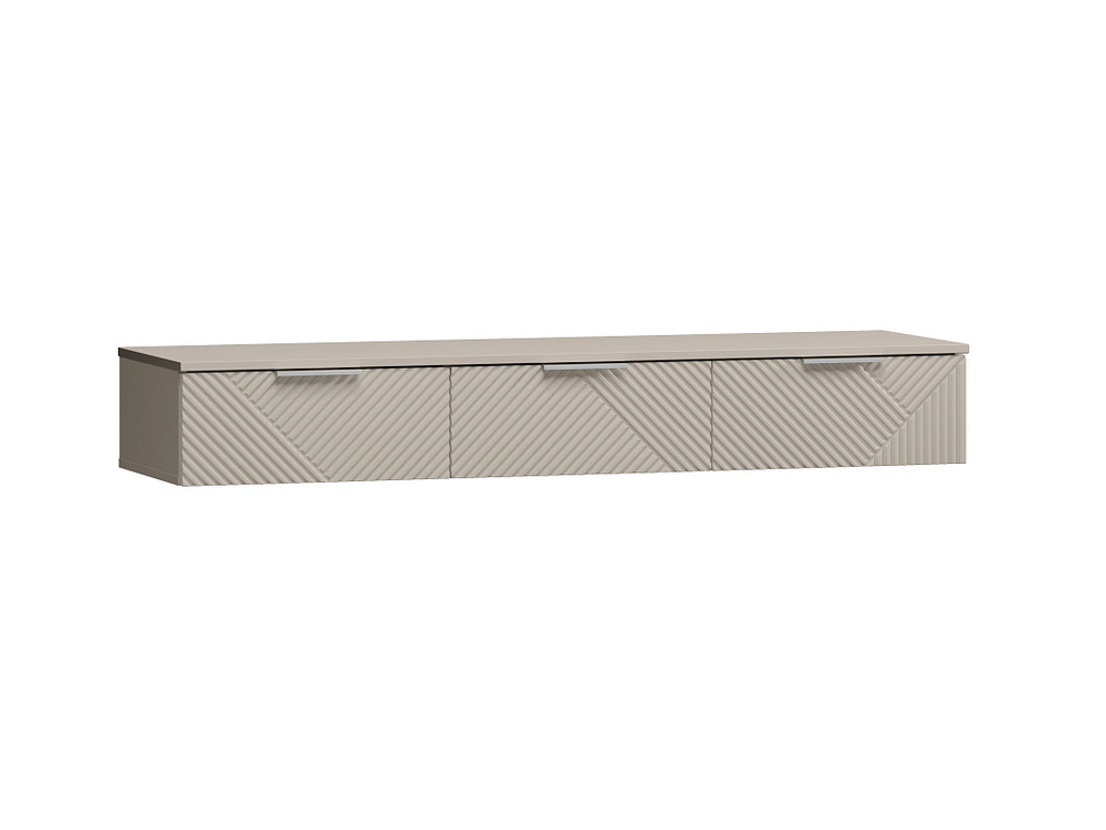 ТВ-тумба Салерно NEW 3 (МДФ) SF-022 Сантьяго Кашемир 5981 BS 148*42*220 см, Бежевый   Фиеста