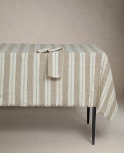 Zara Home скатерть из льна, узор в полоску, 300 200 см