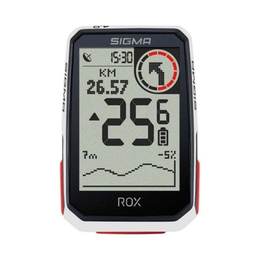 Велокомпьютер ROX 4.0 (White) 30 функций, GPS, BLUETOOTH (Android, IOS) белый SIGMA NEW