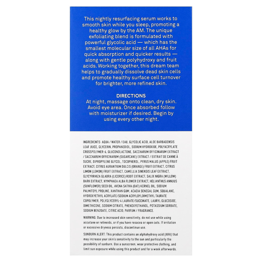 Bliss, Renew & Smooth, обновляющая ночная сыворотка, 30 мл (1 жидк. унция)