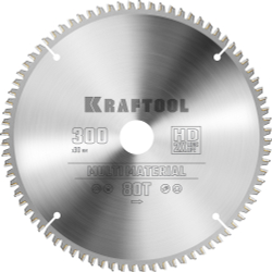 KRAFTOOL Multi Material, 300 х 30 мм, 80Т, пильный диск по алюминию (36953-300-30)