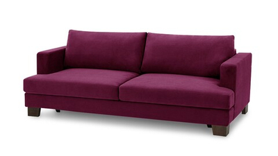 Диван Марсель Vivaldi 35 220*116*90 см, Темно-бордовый Велюр Еврокнижка Фиеста