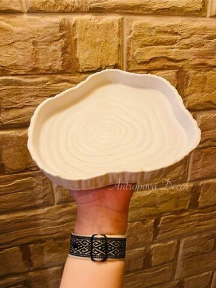 Поднос "Спил дерева" (гипс)