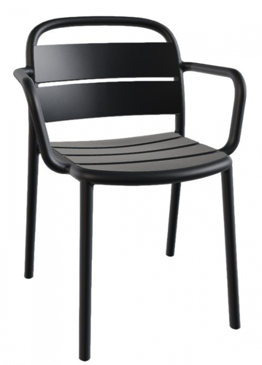 Кресло пластиковое Papatya Balat-K, антрацит