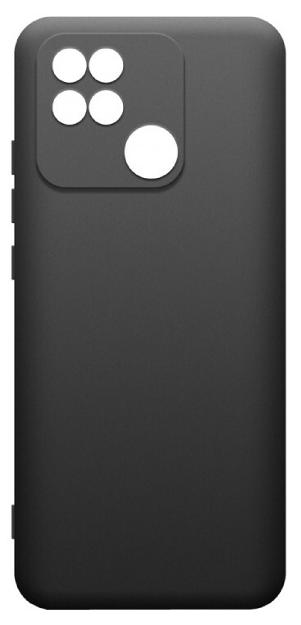 Силиконовый чехол с микрофиброй для Xiaomi Redmi 10C DF (black)