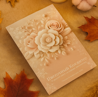 Розовая открытка с фирменной подписью – для особых слов и моментов