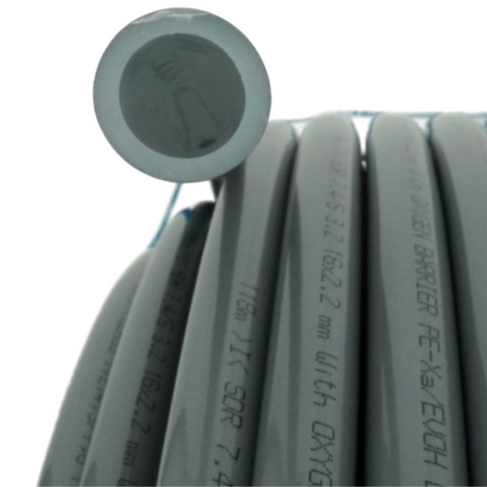 Труба из сшитого полиэтилена ELSEN ELSPIPE - 16x2.2 (PE-Xa/EVOH, PN10, 95°C, бухта 240м, цвет серый)