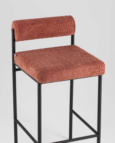 Стул полубарный Балла букле коралловый