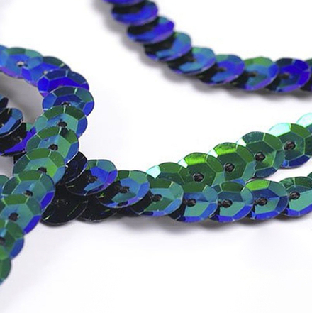 Пайетки на нитях 6мм Cream Colour  цв.0321 АВ упак73.12м