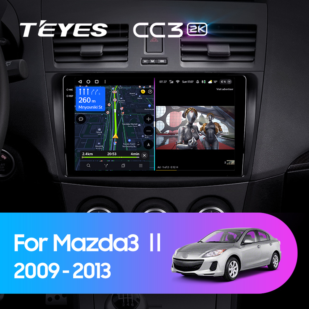 Teyes CC3 2K 9"для Mazda 3, Axela 2009-2013