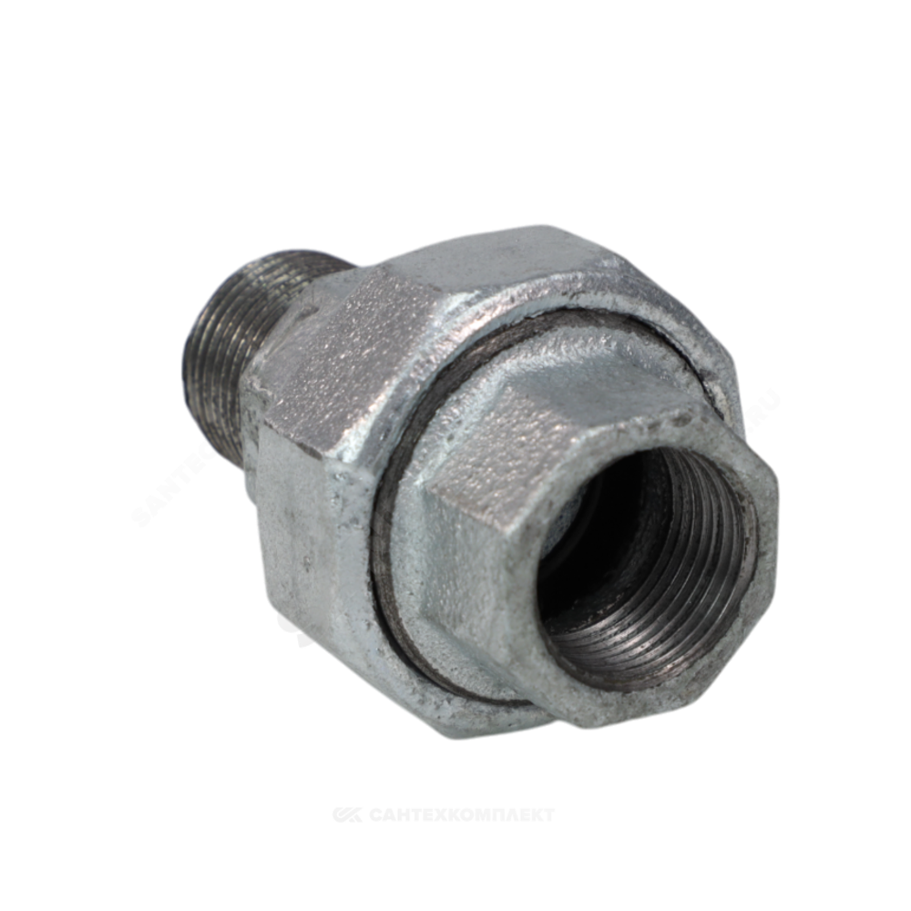 Соединитель прямой американка чугун оц Ду 20 (3/4") ВР/НР Fittex PLUS