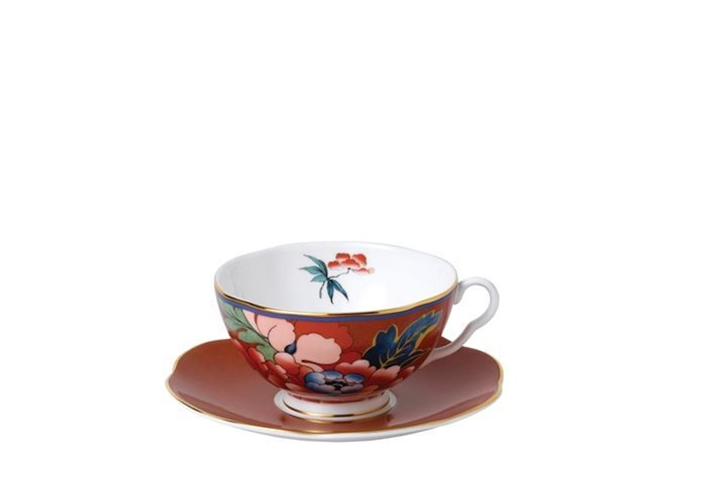 Wedgwood Чайная чашка с блюдцем Paeonia Blush Red 320 мл