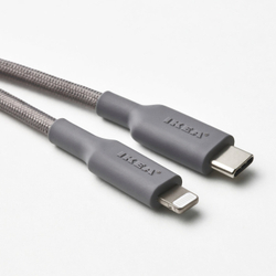 IKEA LILLHULT  (ИКЕА ЛИЛЛХУЛТ)  -  USB-C - Lightning, серый, 1,5 м