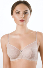 Легкий бюстгальтер в кружевном стане Patrice (Размер: 90C) (Цвет: пудровый)