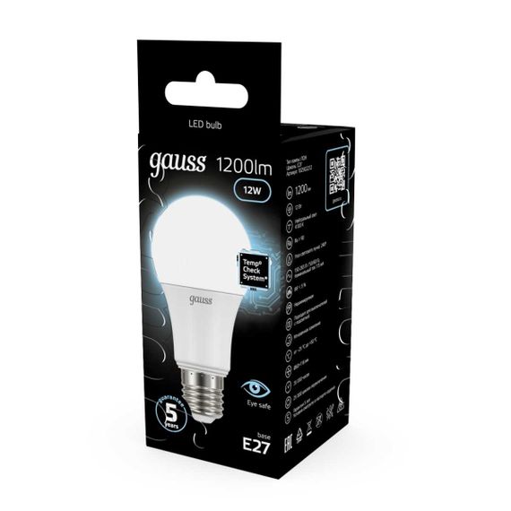 Лампа светодиодная Gauss E27 12W 4100K матовая 102502212