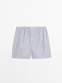 Massimo Dutti Трусы-боксеры в полоску, темно-синий