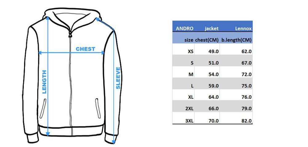 Andro T- Jacket Lennox black/blue