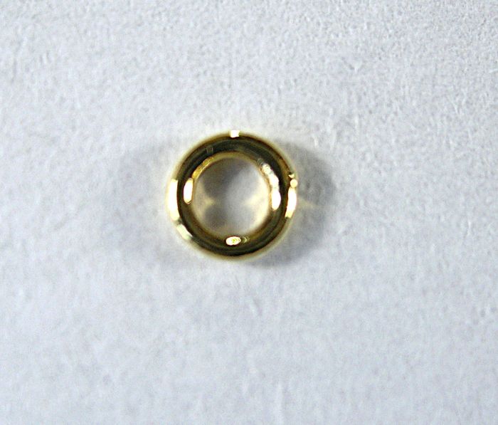 Кольцо неразъемное, 4x0,8 мм, позолоченное, 5 шт.