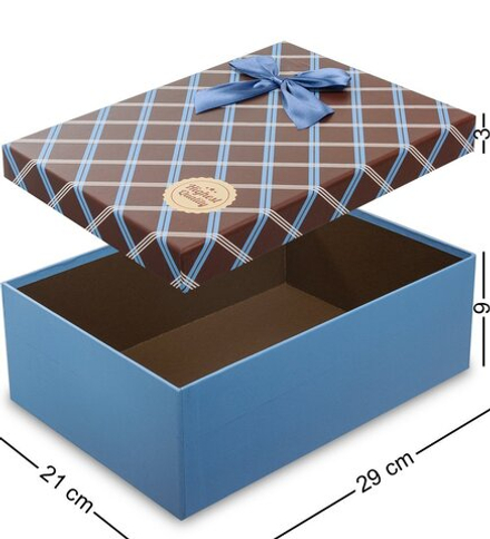 WF-71/ 3-A Коробка «Прямоугольник» цв.голубой
