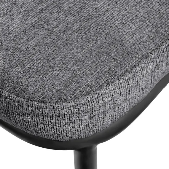 Полубарный стул Arvo 65 см, серый шенилл с черными ножками