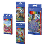 Карандаши цветные Yalong 12 цв., "ZOO-1" деревянные, трехгранные, заточенные, грифель 3.0 мм, картон. уп., европодвес