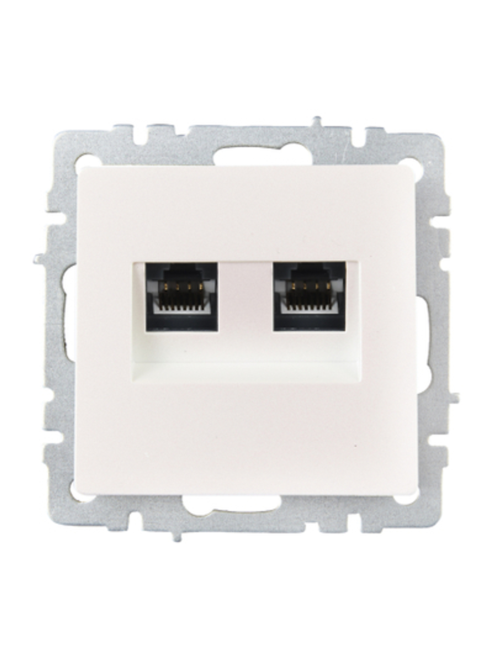 BRITE Розетка компьютерная двойная RJ45 кат.6 РК11-2-БрЖ жемчуг IEK