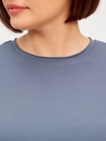 Футболка с баской оверсайз серый