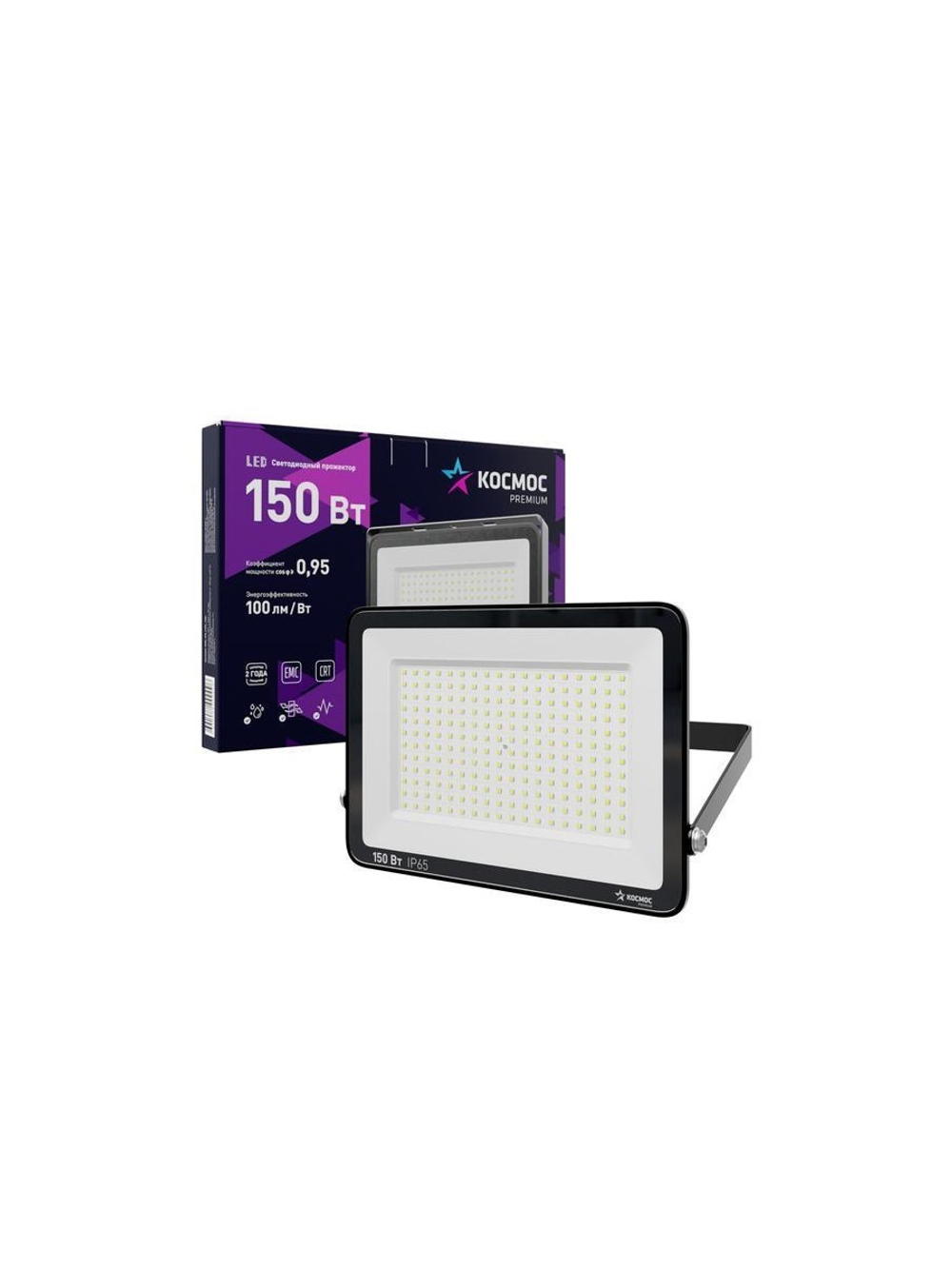 Прожектор светодиодный PREMIUM 150Вт 6500К 15000лм IP65 КОСМОС KOS_PR_LED_150