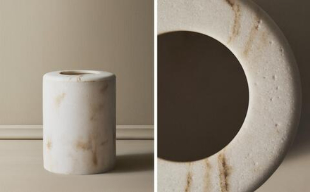 Zara Home ведро для мусора, мрамор, бежевый · 4532/743