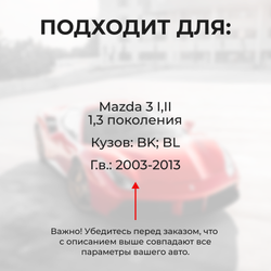 Ремкомплект ограничителей дверей Mazda 3 (I,II) BK; BL (4 двери, тип 15) 2003-2013