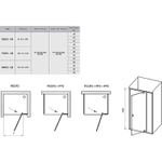 Душевая дверь Ravak Pivot PDOP2-100 03GA0300Z1 профиль Черный стекло Transparent