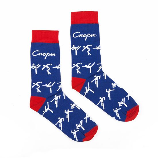 Носки ЗАПОРОЖЕЦ Спорт человечки Синий