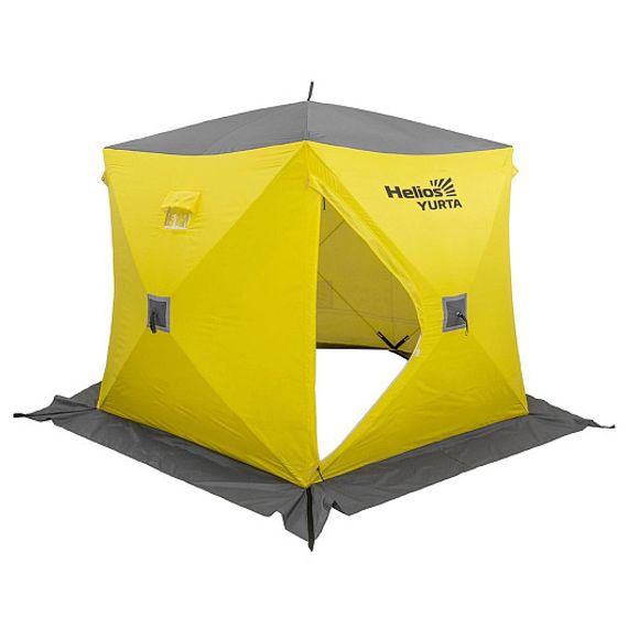 Палатка зимняя утепл. ЮРТА Premium желтый/серый (HS-WSCI-P-YG) Helios