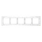 Рамка стеклянная VOLTUM S70 на 5 постов, (белый,матовый,стекло) vls110502