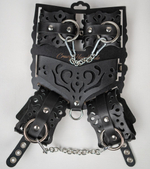 Черный ажурный кожаный набор фиксаций