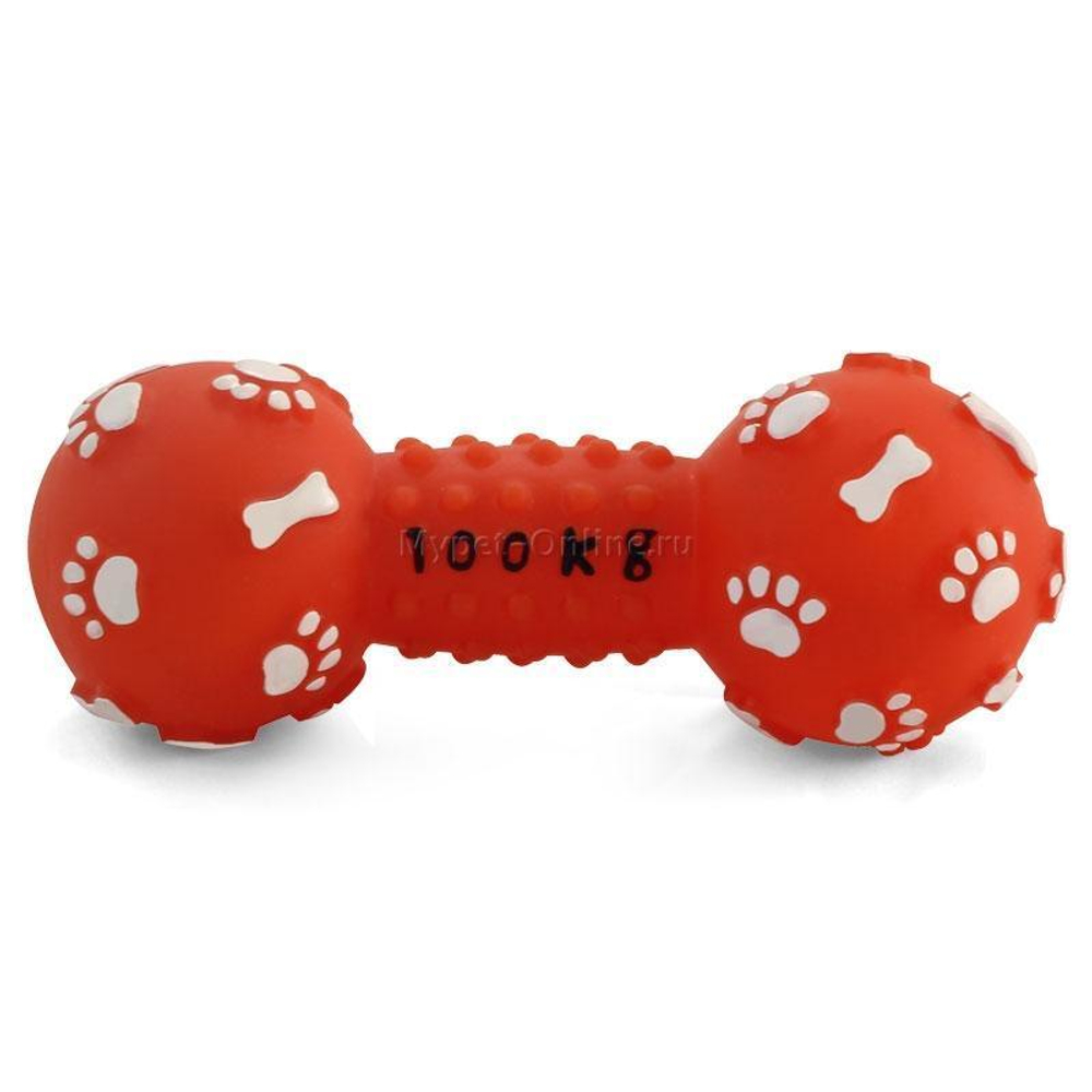 Игрушка для собак "Гантель с лапками и косточками", 140мм, Triol