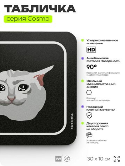 Табличка А смысол вот етово вот всево, шуточная прикольная табличка мем на дверь и стену черная, для офиса и дома, серия COSMO MEM, 30х10 см, Айдентика Технолоджи