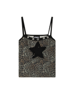 Топ Nancy Leopard Print Bow Cami