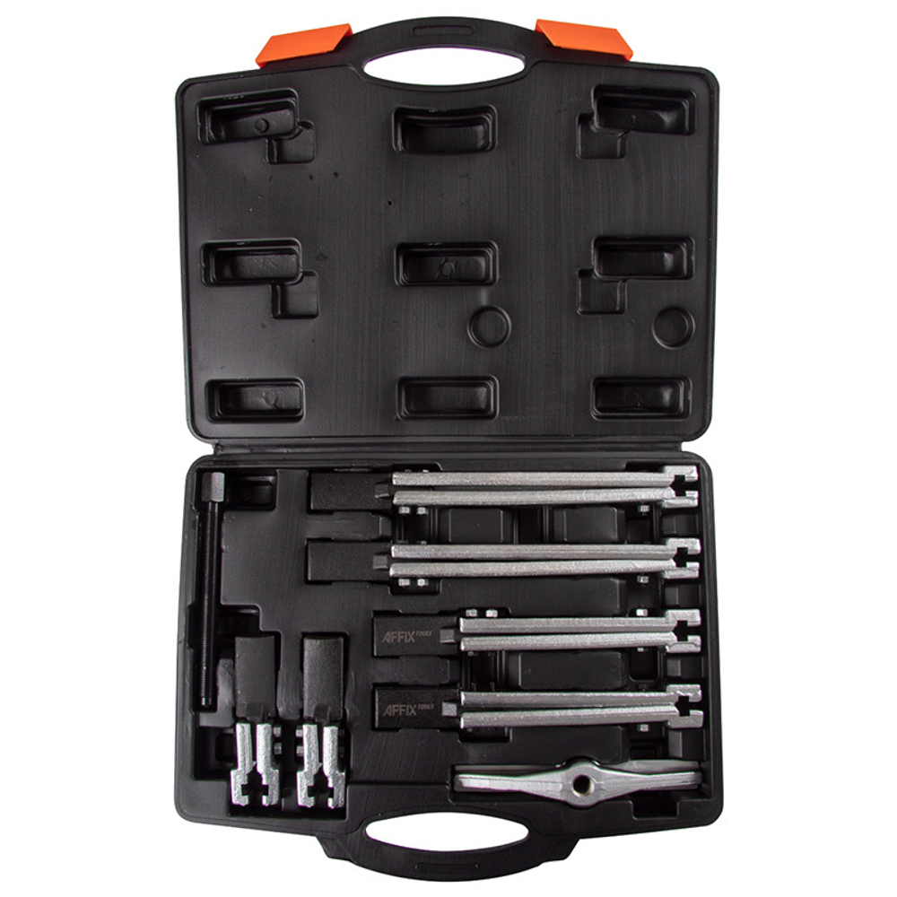 AFFIX (AF10412008C) Съемник подшипников, 2-х захватный, кейс, 8 предметов