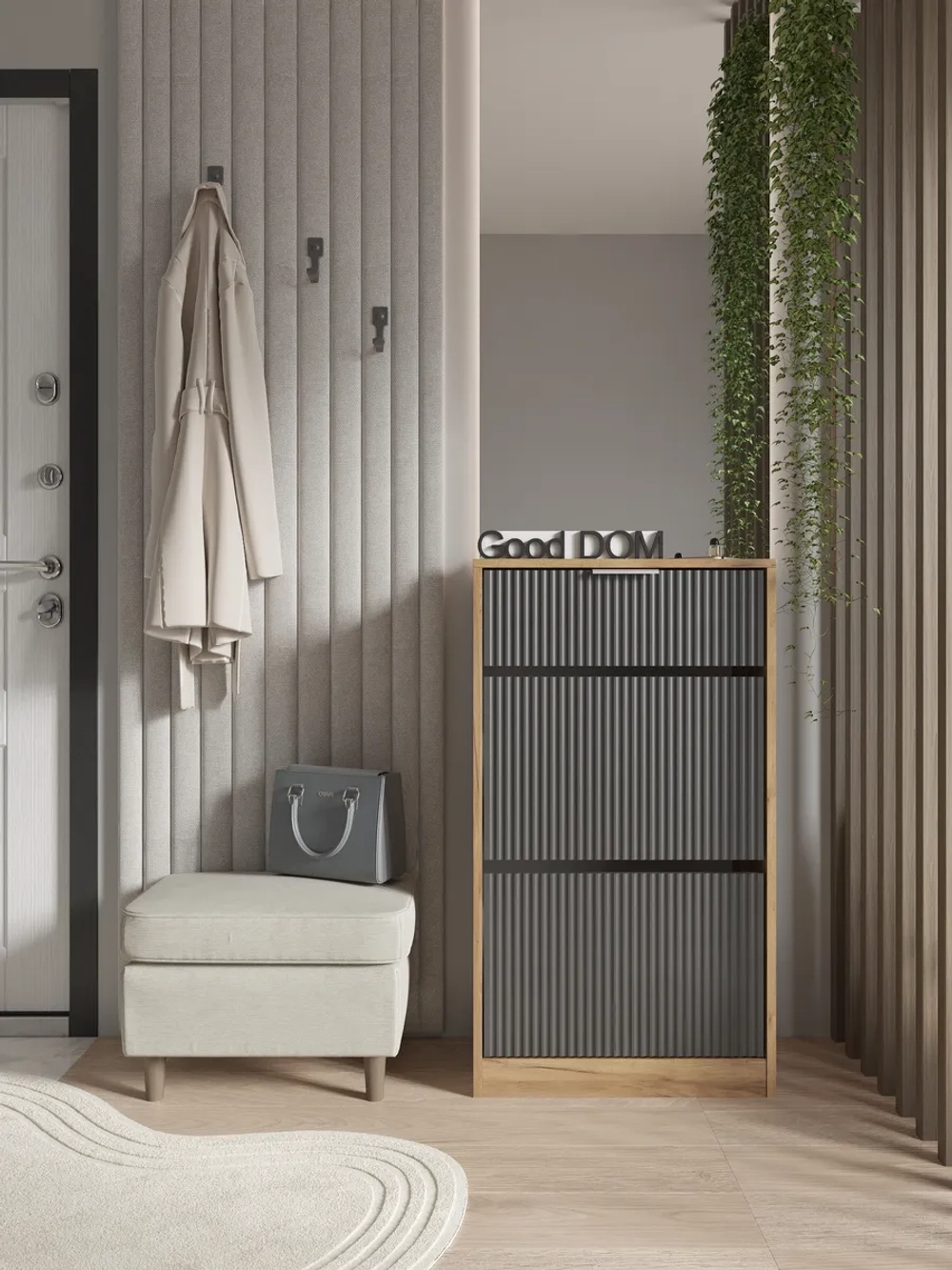 Обувница с выдвижным ящиком